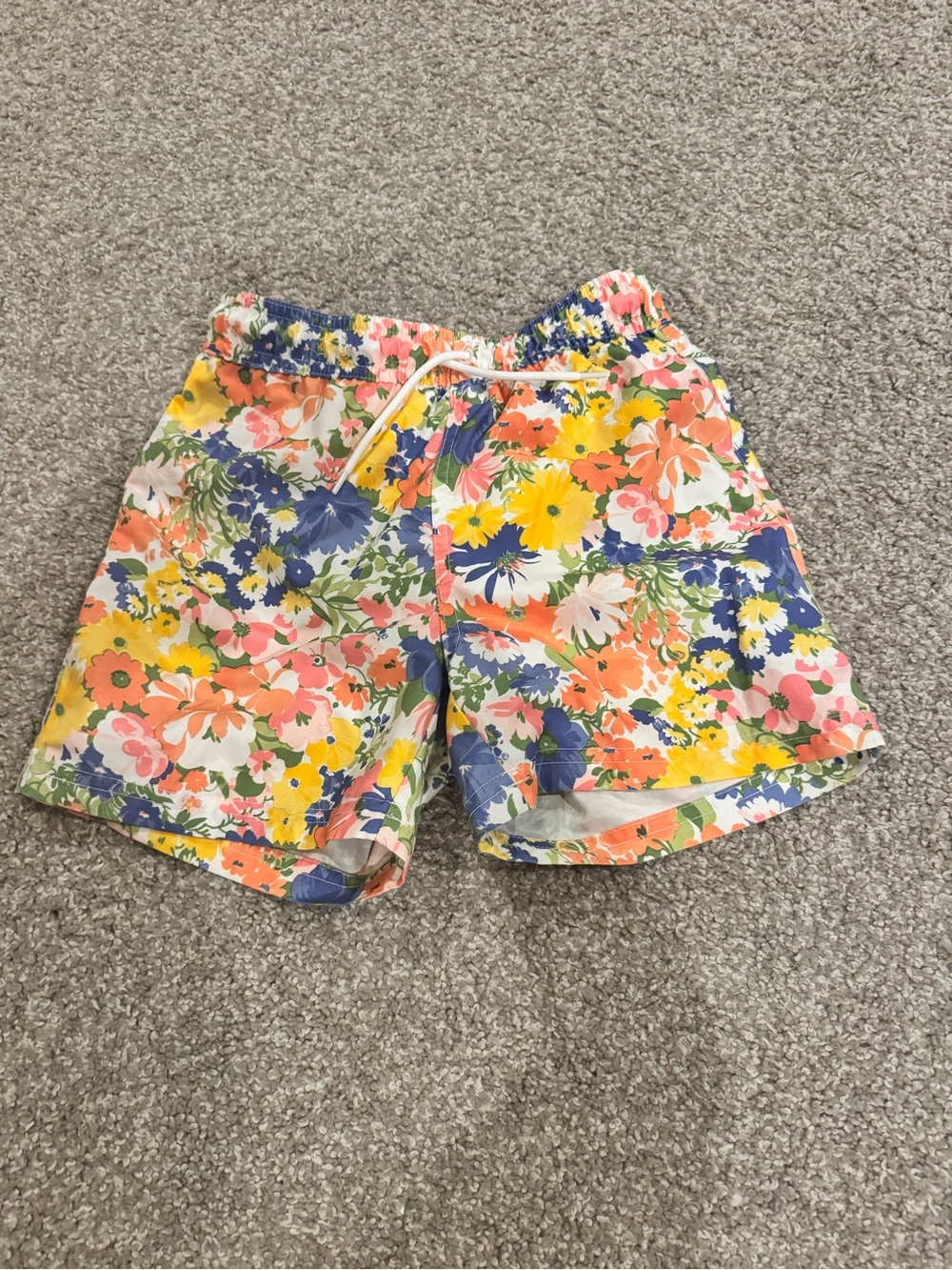 Janie and Jack Floral Swim Trunks in Yellow, Pink, Blue, Orange, Green